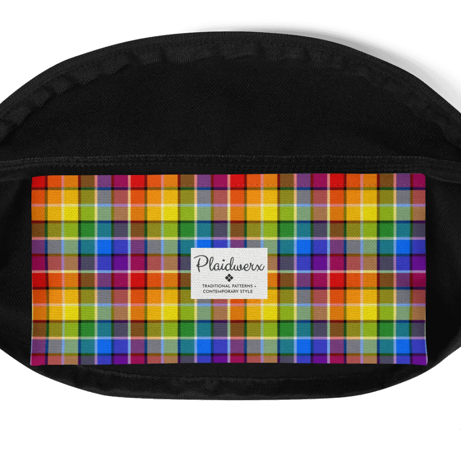 Bright Rainbow Plaid Fanny Pack product image (6)