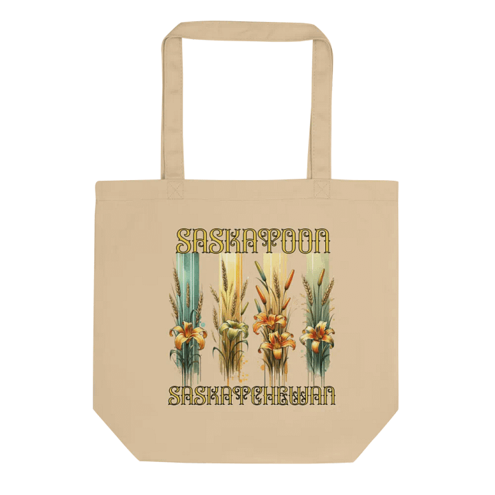 Saskatoon Saskatchewan 4 Vertical Tiger Lily Wheat Eco Tote product image (1)