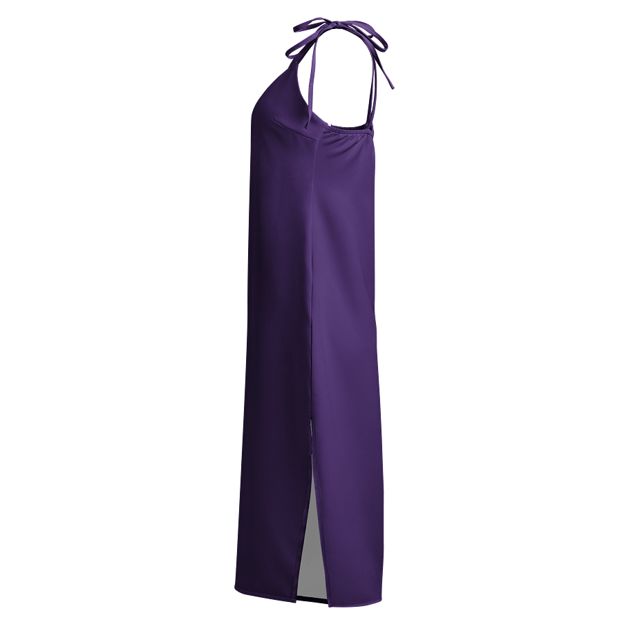 Midnight Veil Designs Sjip Dress - Purple Gothic Chiffon Midi product image (3)
