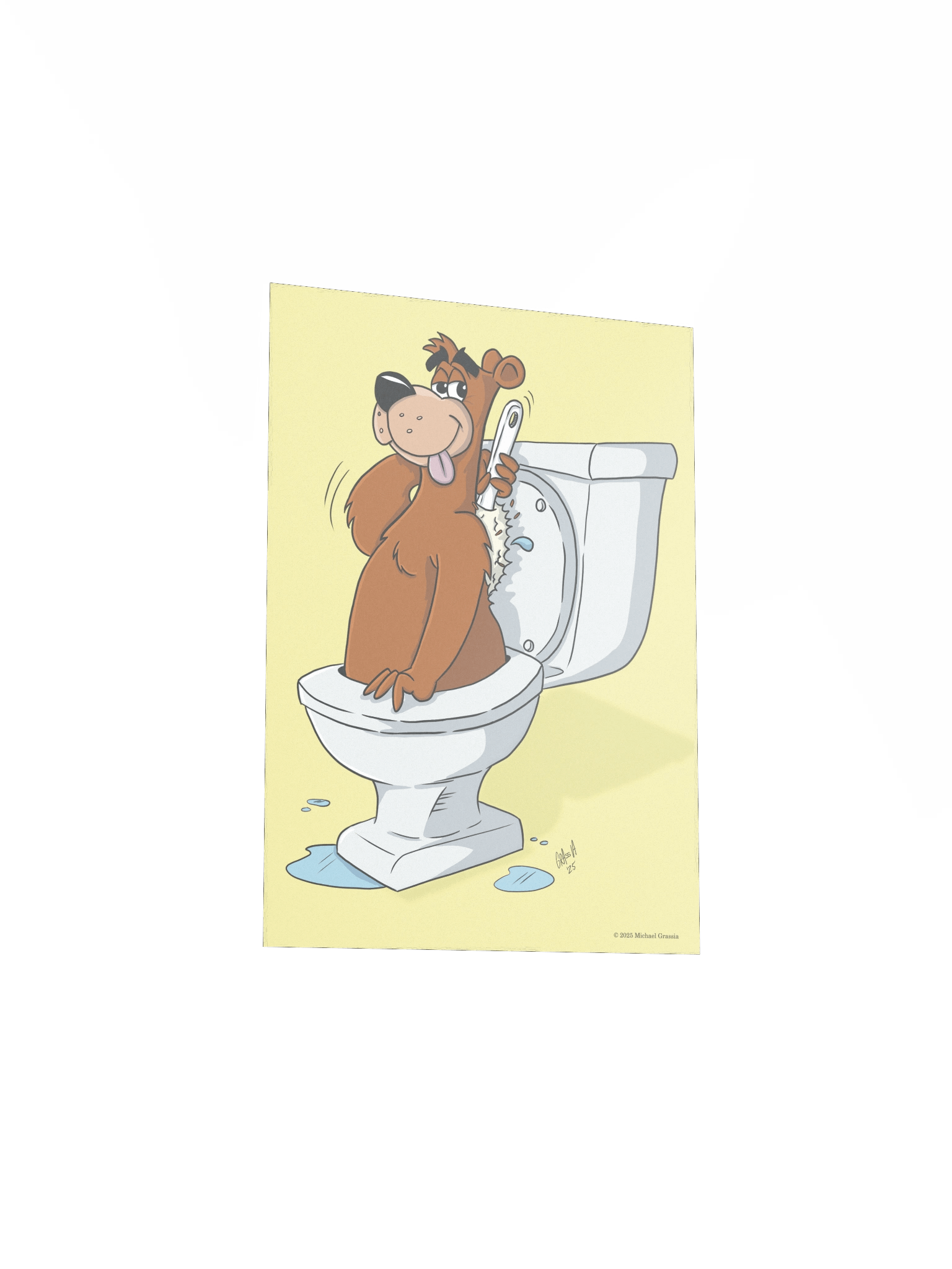 Toilet Bear - Yellow Background product image (3)
