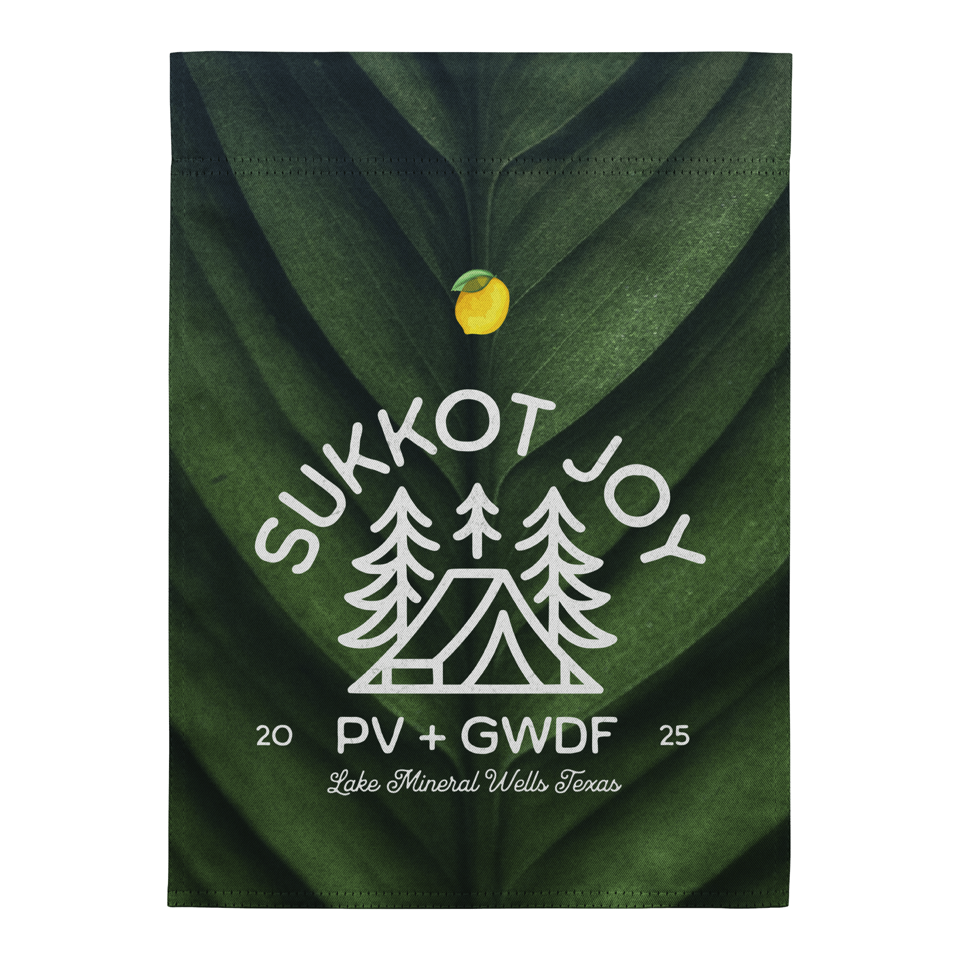 Sukkot Joy Lake Mineral Wells 2025 Garden Flag product image (1)