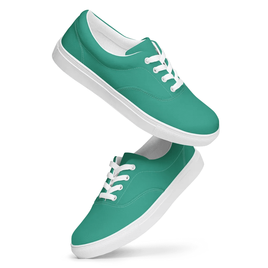 Muse Coquette Lace-Up Canvas Shoes (Pear) product image (8)