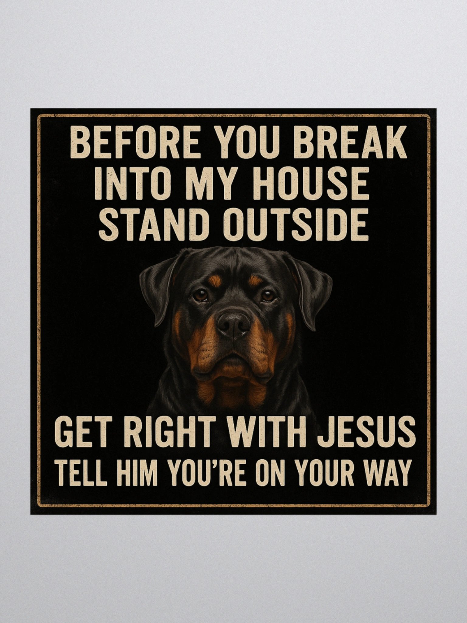 Rottweiler Get Right with Jesus Sticker product image (1)