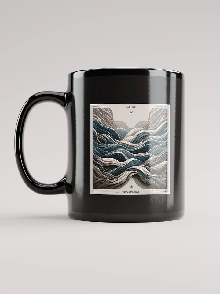 RAGING SEA Art Black Mug product image (1)