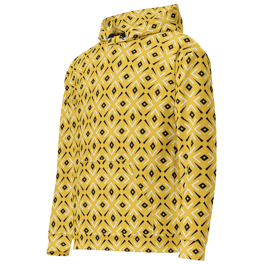 Lemon Lattice Geometric Print Hoodie for Men and Women product image (4)