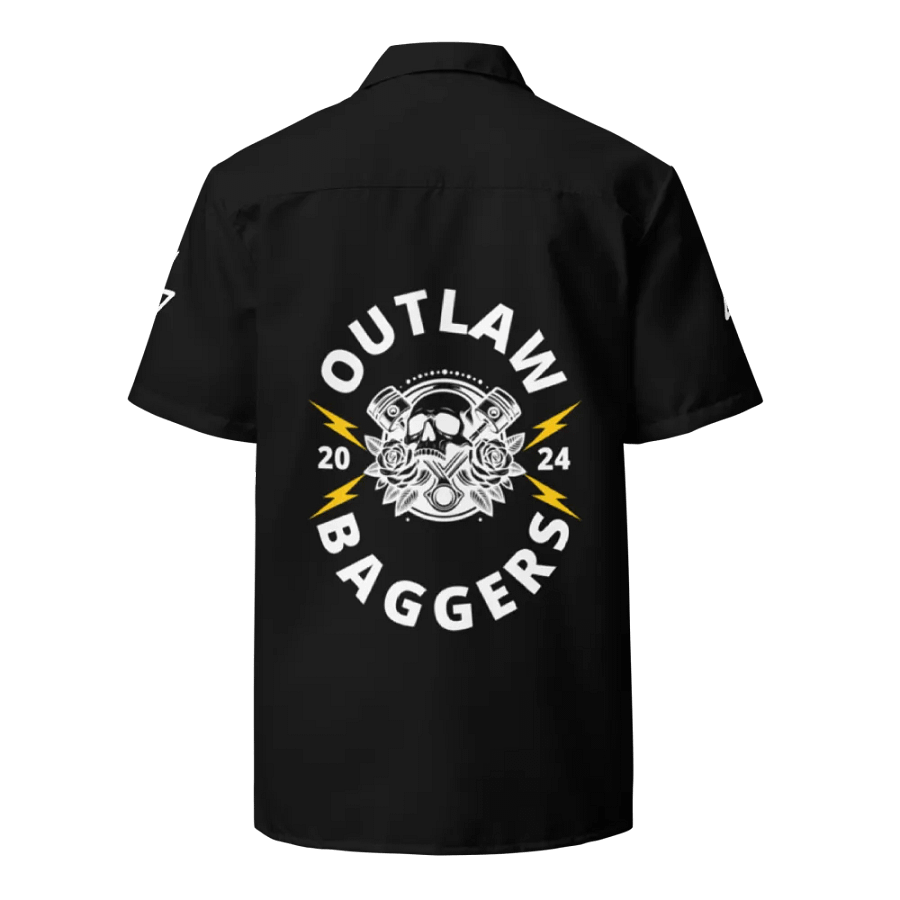 Outlaw Baggers Piston Black Button Down product image (1)