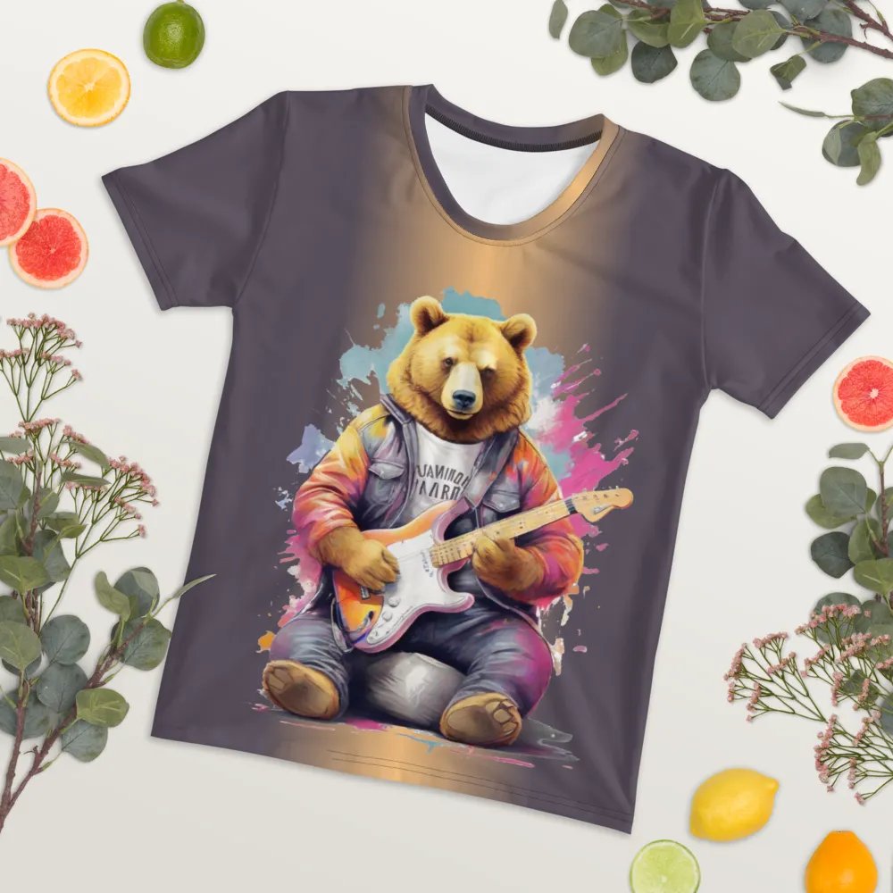 Bear Playing Guitar All Over Print T-shirt product image (7)