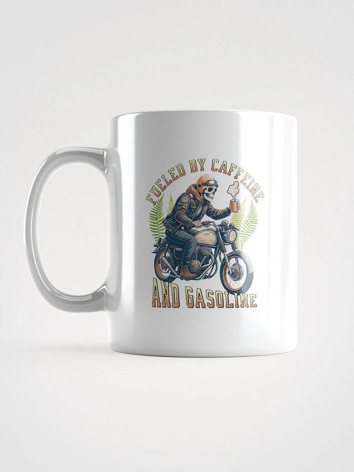 Fueled By Caffeine And Gasoline Skeleton Rider Coffee Mug product image (1)