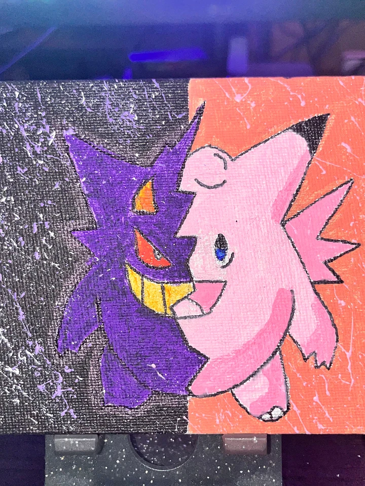 Gengar / Clefable Fusion Painting product image (1)