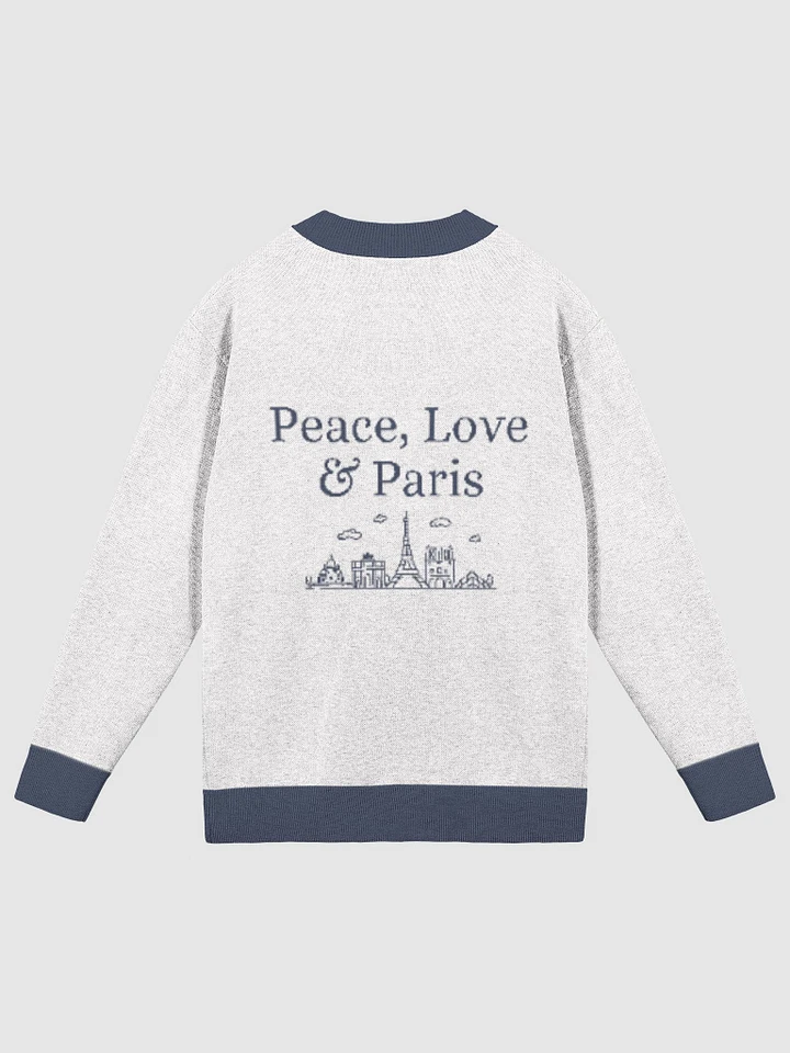 Peace, Love and Paris with Monuments Parisian Chic Knitted Cardigan product image (7)