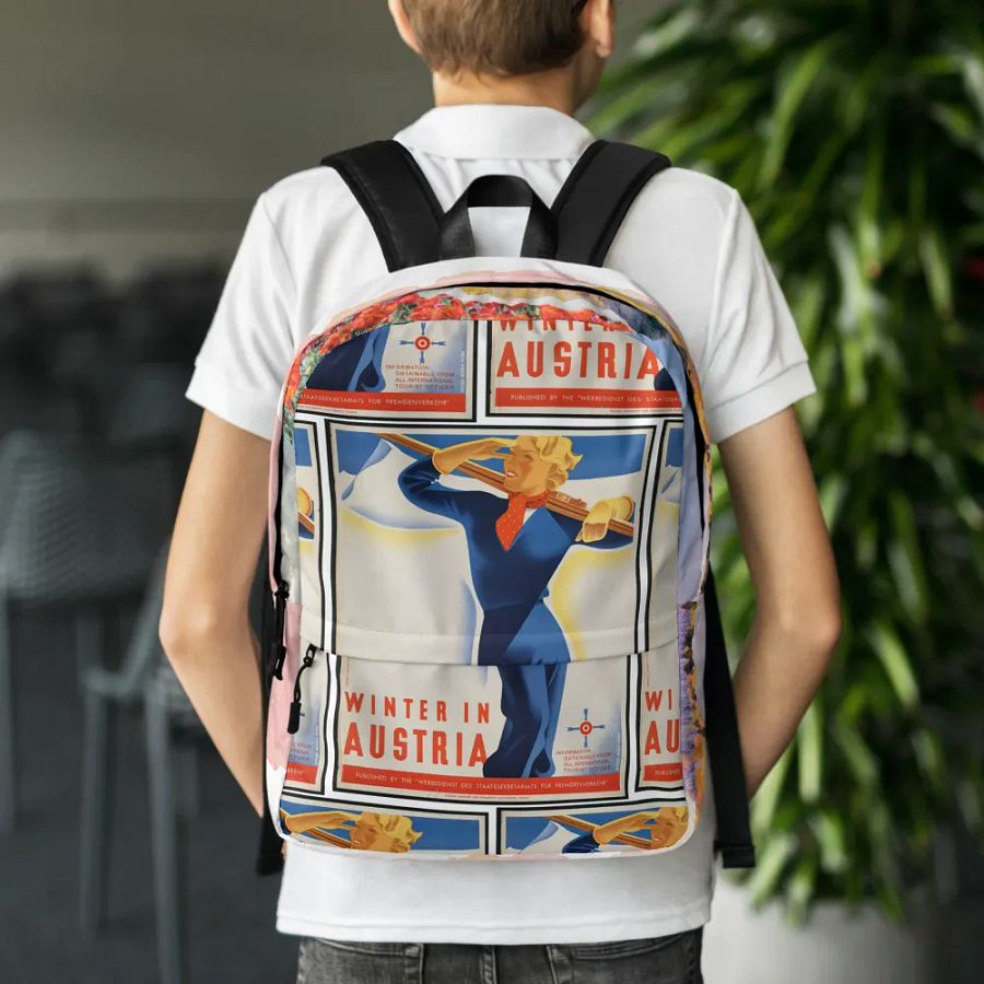 “Winter in Austria” All-Over Printed Landscape Backpack product image (8)