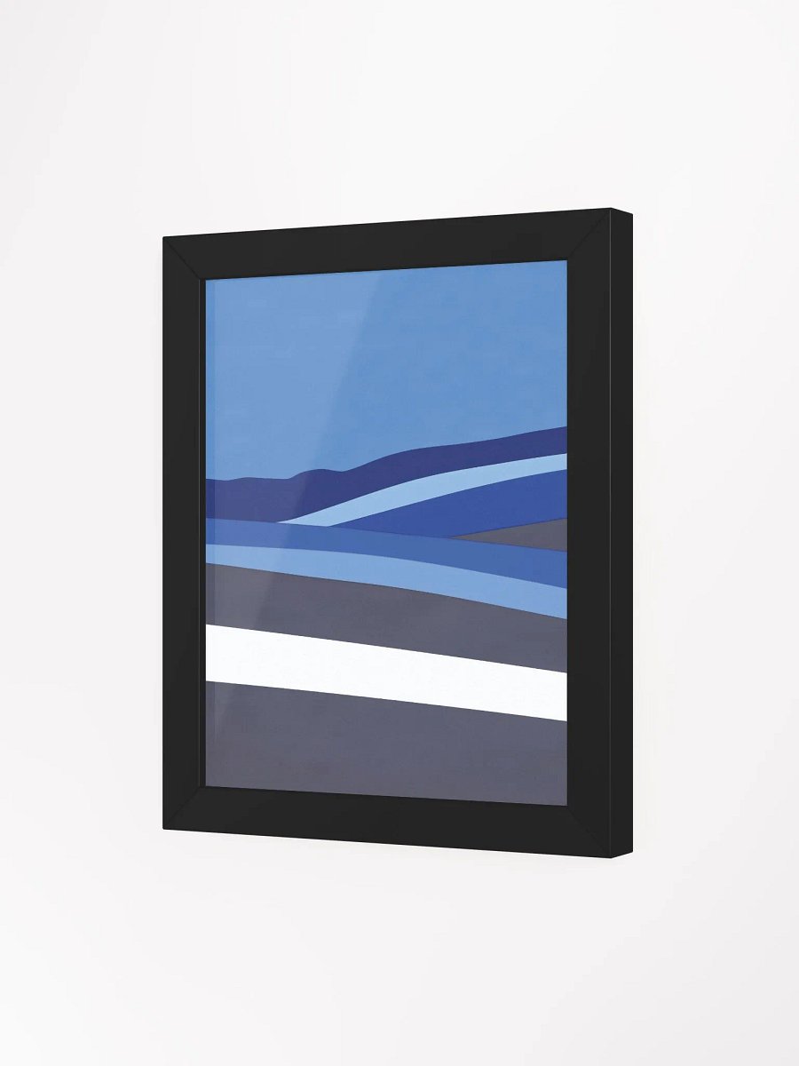 Framed Poster of Blue Geometric Hills product image (3)