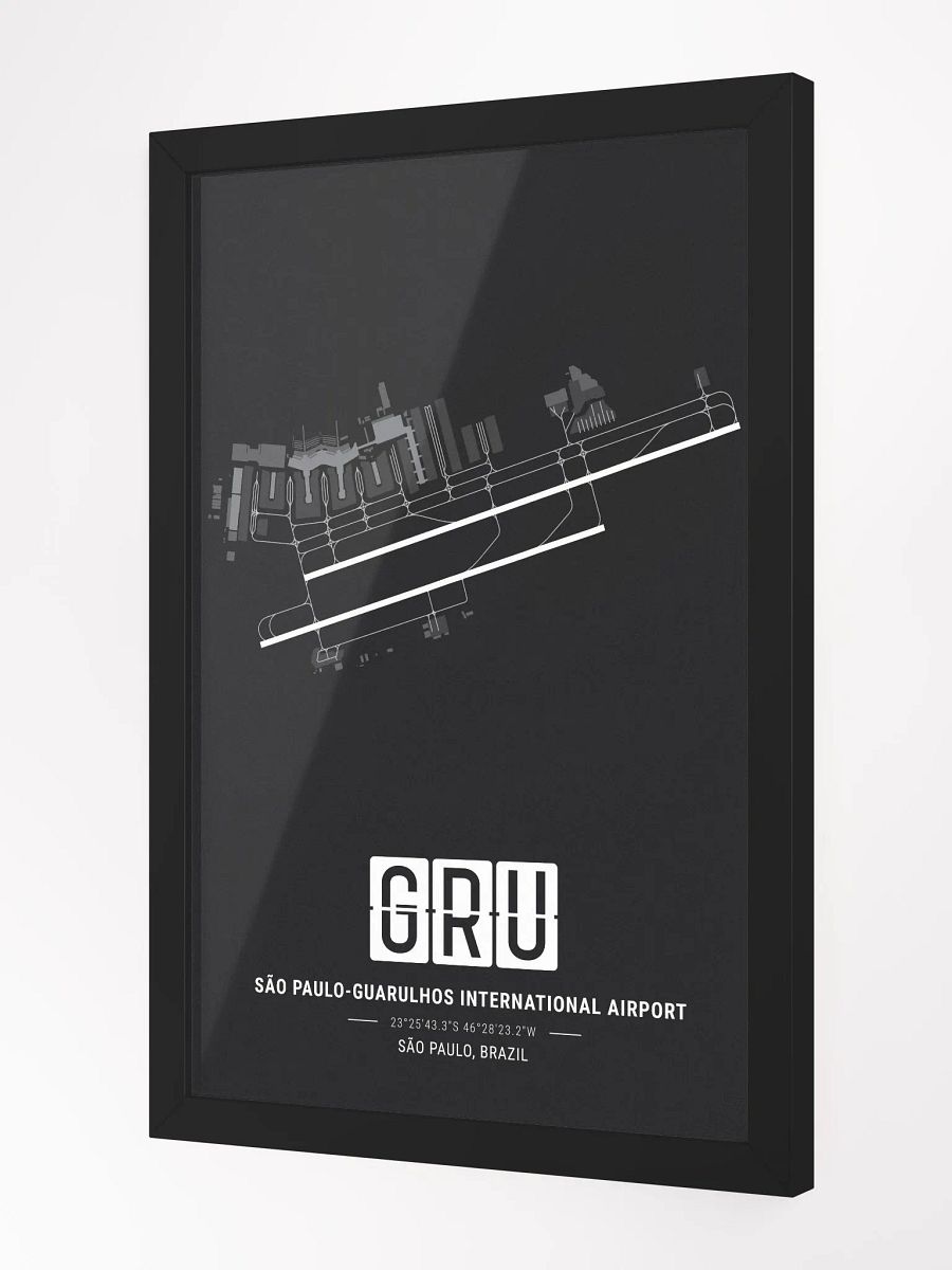 Framed Airport GRU Premium Map On Matt Paper product image (2)