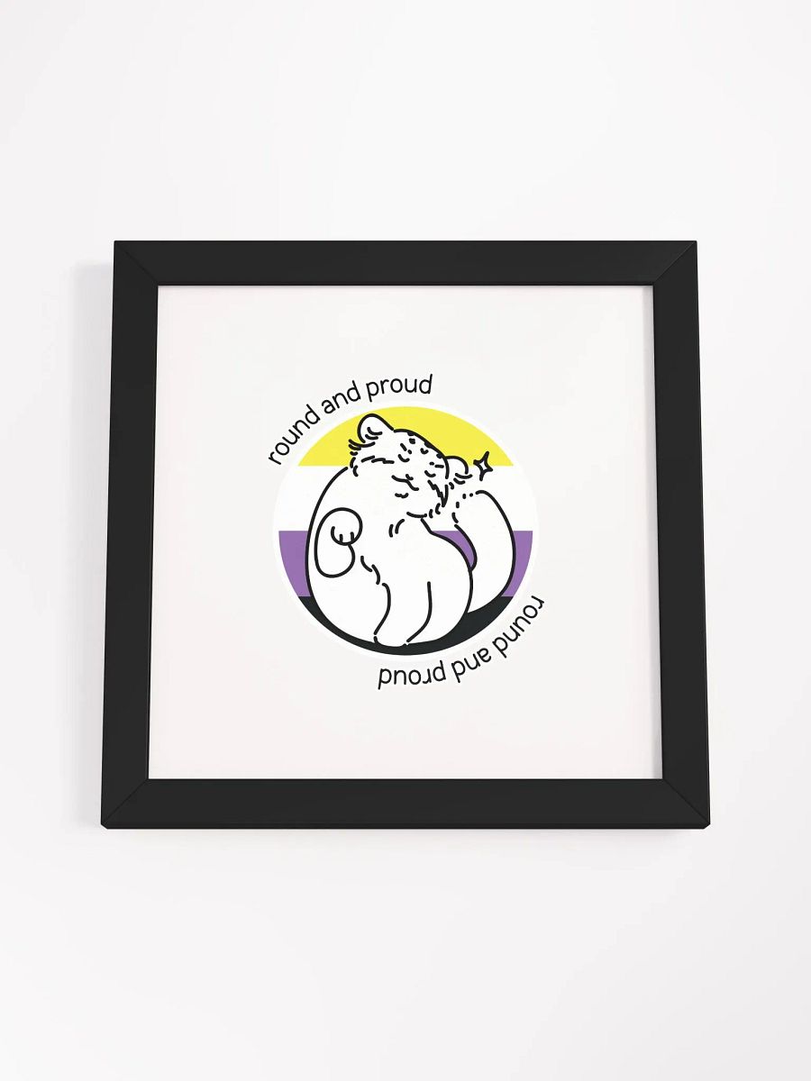 Round and Proud Manul Nonbinary Version - Framed Print product image (11)