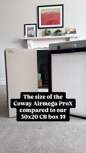 The size of the @cowaymega Airmega ProX compared to our 30x20 CR box 👀 

#airpurifiers #housefresh #coway #airmega