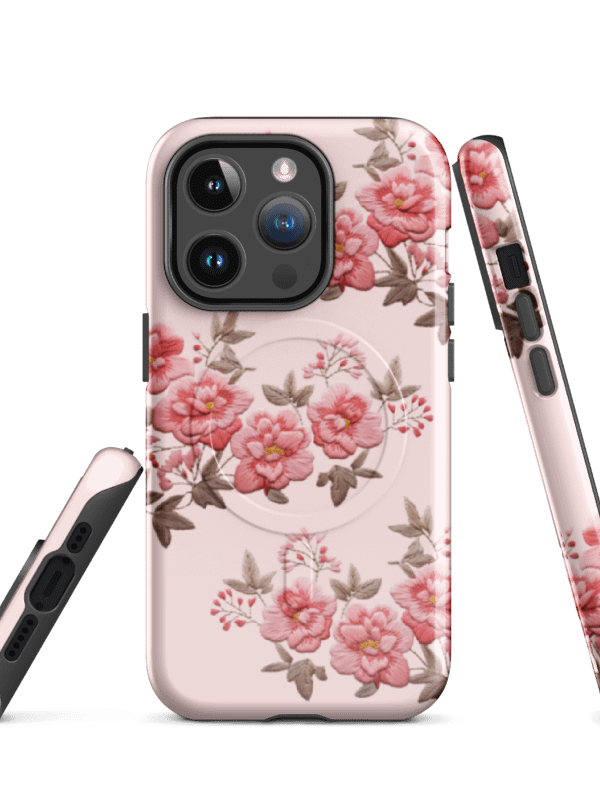 Summer Garden Pink Mag Safe Phone Case for iPhone® with Embroidery Effect product image (5)
