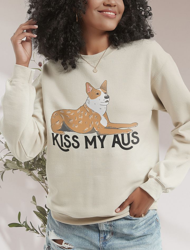 Kiss My Aus Sweatshirt of an Australian Cattle Dog | Funny Shirt for Red Heeler(2) and Herding Dog Owners product image (16)