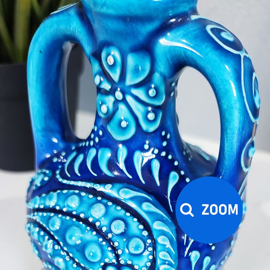 Ceramic turkuaz vase — handmade pottery, handmade ceramic, home decor, handmade gift, Turkish ceramic product image (4)