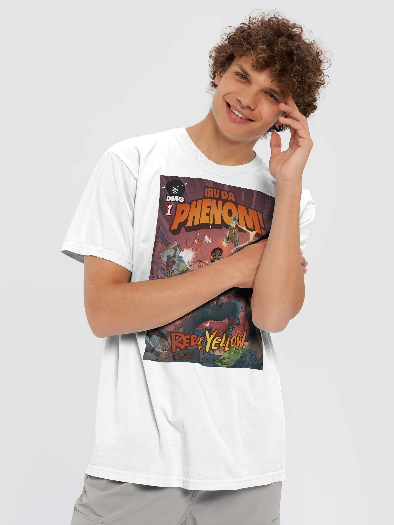 IRV DA PHENOM RED AND YELLOW DEADPOOL EDITION T-SHIRT product image (5)