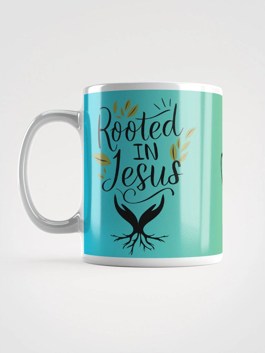 Rooted In Jesus (Green & Yellow) Inspirational Ceramic Mug product image (6)