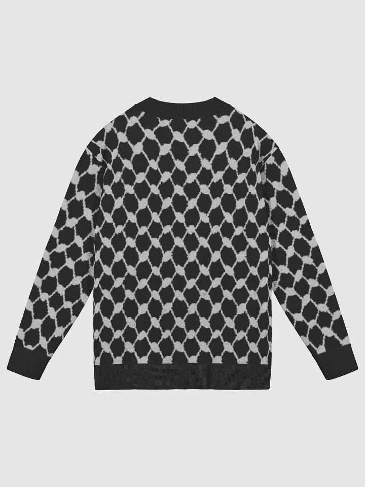 Grey Black Keffiyeh Woman Cardigan product image (2)