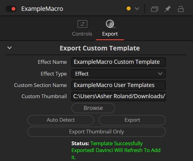 The Macro Exporter Dev Kit | A Davinci Resolve Fusion Node V19+ product image (2)