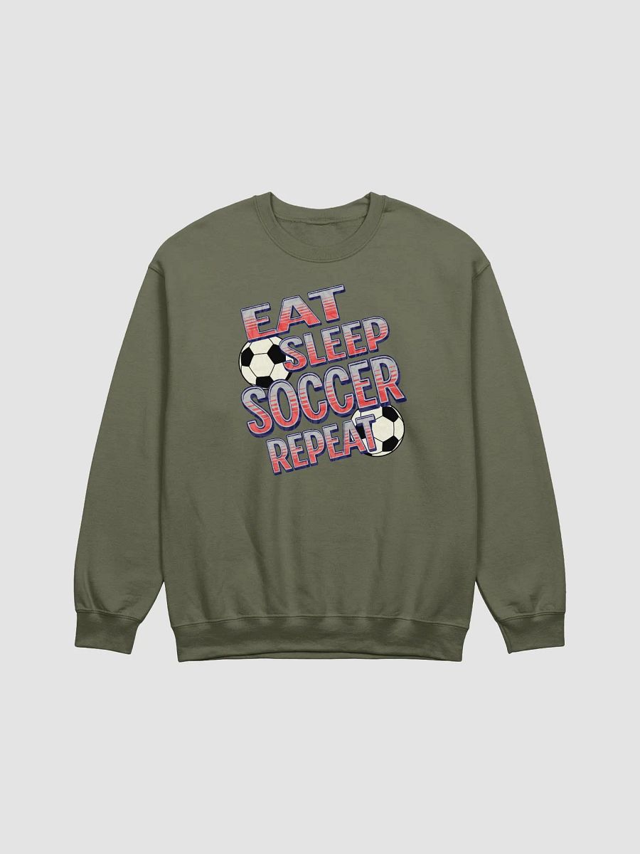 Eat Sleep Soccer Repeat Angle Stripes Classic Crewneck product image (11)
