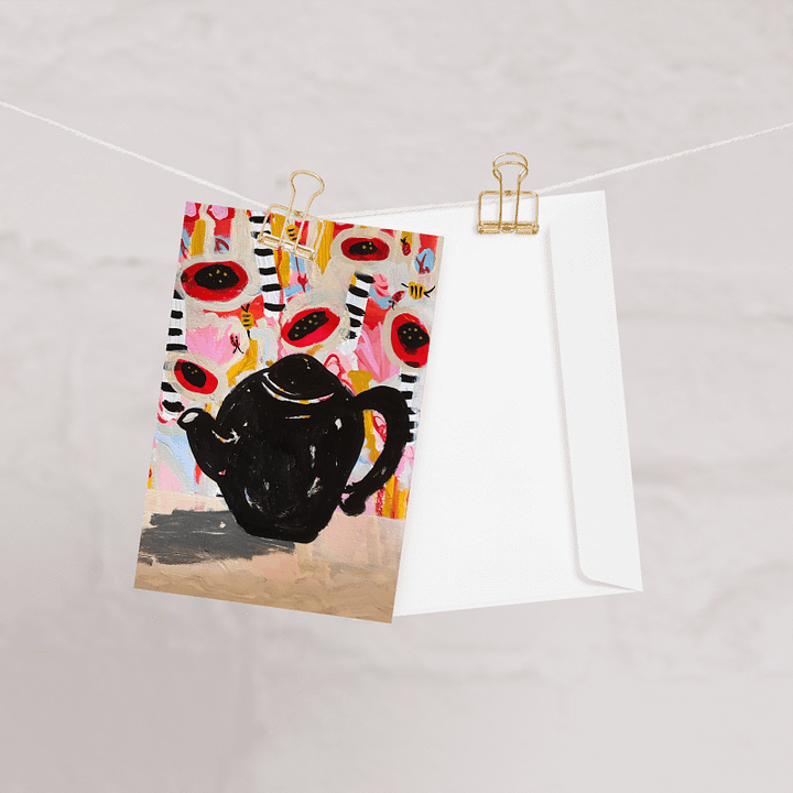 Pelican Punch Greeting Card – A 70s-Inspired Tea Party Delight product image (2)