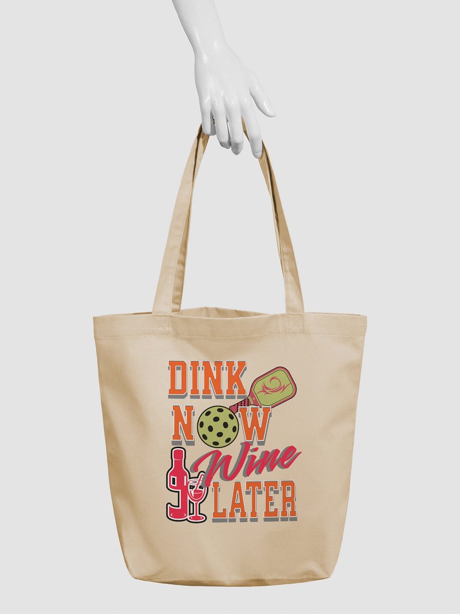 Dink Now Wine Later Pickleball Eco-Friendly Tote Bag product image (6)