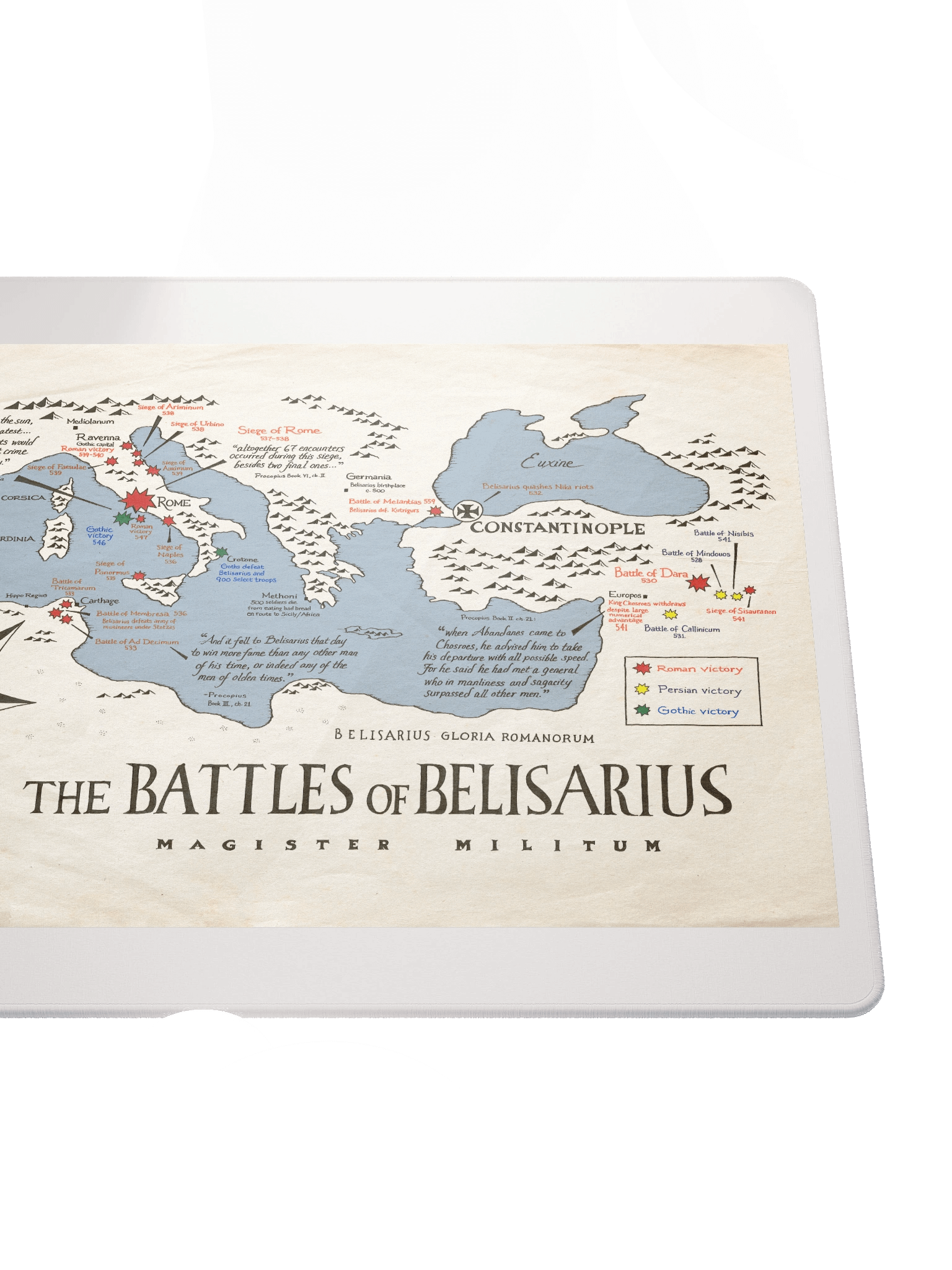 The Battles of Belisarius - Gaming Mouse Pad product image (5)