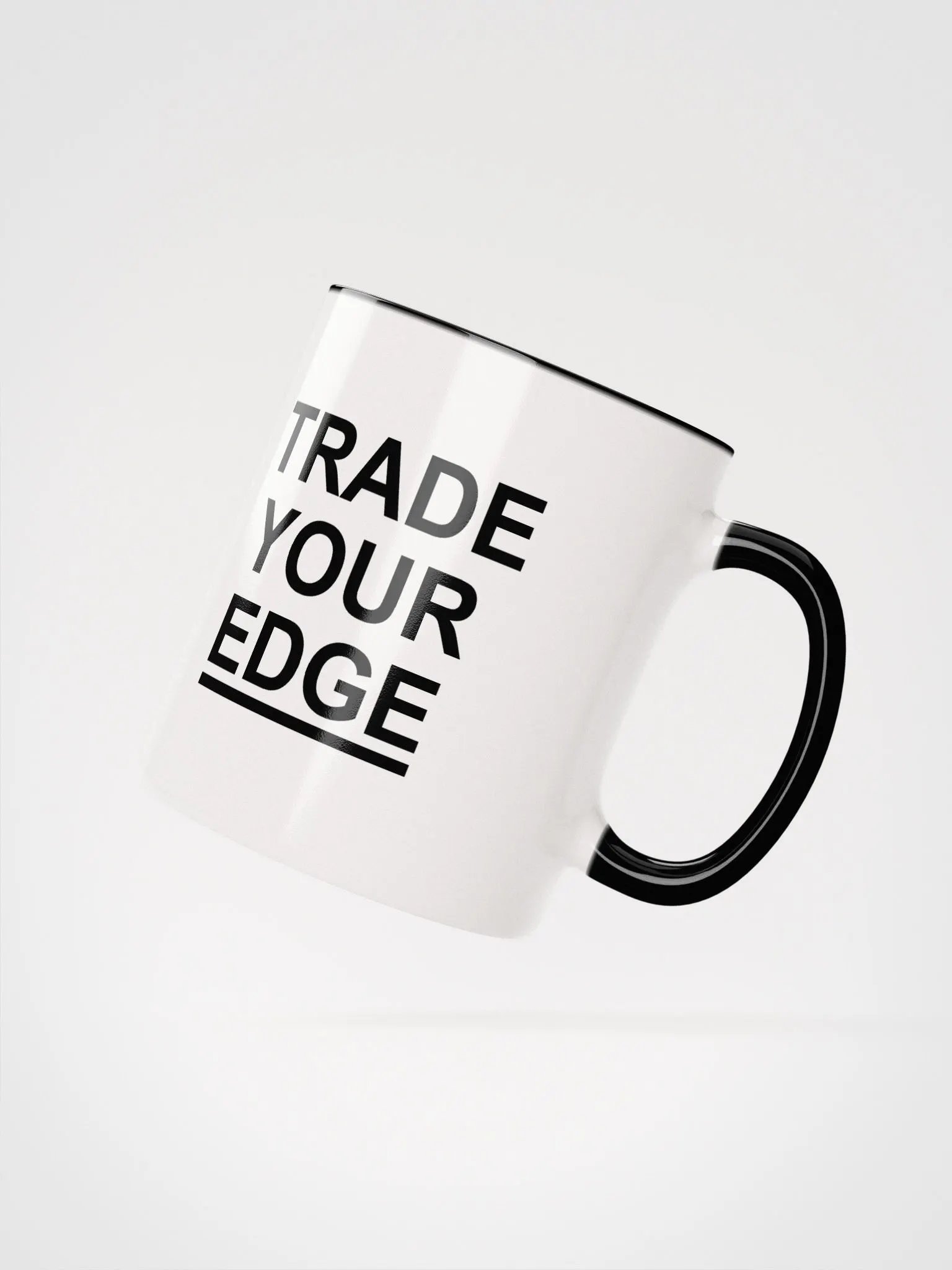 Coffee Mug (TRADE YOUR EDGE, Black & White) product image (2)