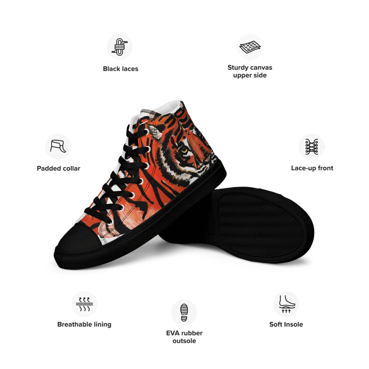 Hey tiger, High Top canvas shoes (mens) product image (2)