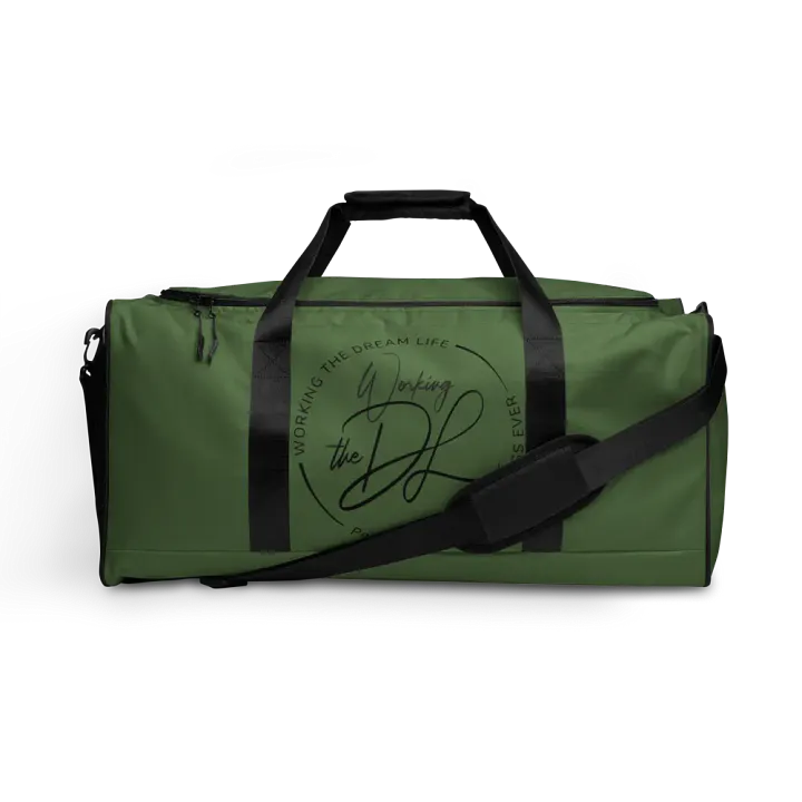 Green All-Over Print Duffle Bag – Working The Dream Life | Premium Travel & Work Lifestyle Statement product image (1)