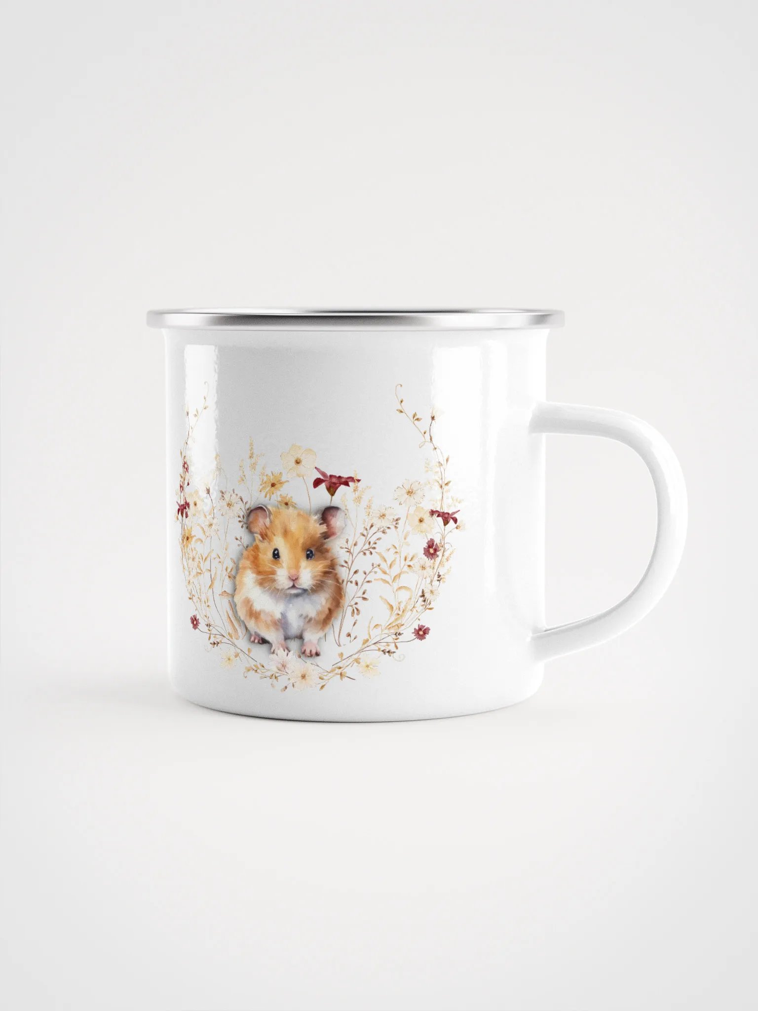 Whimsical Woodland HAMSTER Enamel Mug - Tasse für Hamsterfreunde product image (2)