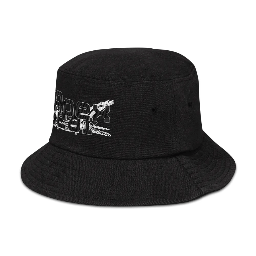 Denim Bucket Hat - Embroidered - Black HApex Gear Black Logo product image (9)