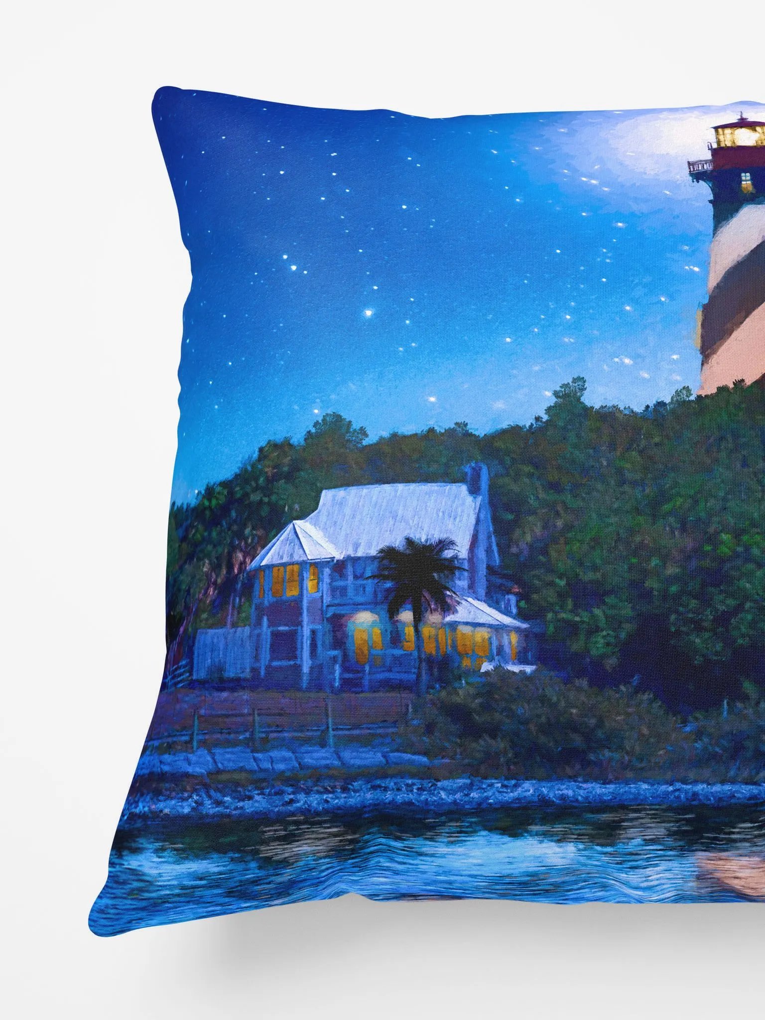 St. Augustine Lighthouse – Florida Starry Night Throw Pillow product image (4)