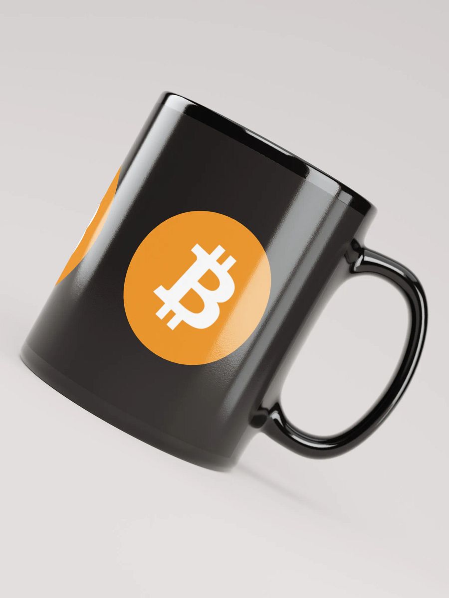 Bitcoin Logo Black Glossy Mug product image (7)