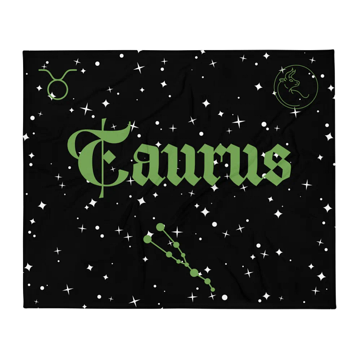 Starry Taurus Zodiac Throw Blanket product image (2)