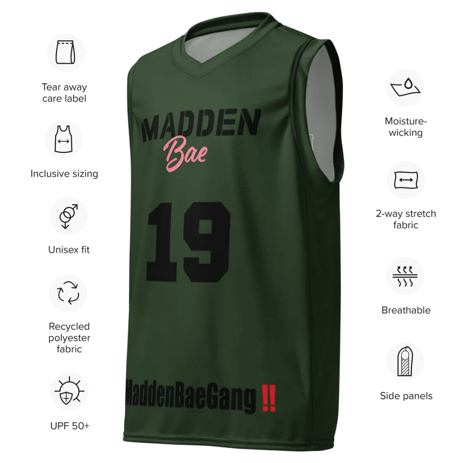 Madden Bae Jersey 👨‍🎨 (Green+ Black Logo) product image (5)