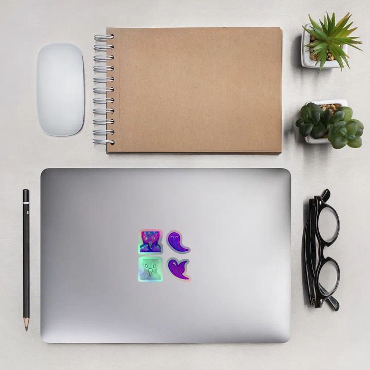 TheSpaceCr0w Subscriber Badges Holographic Stickers product image (2)