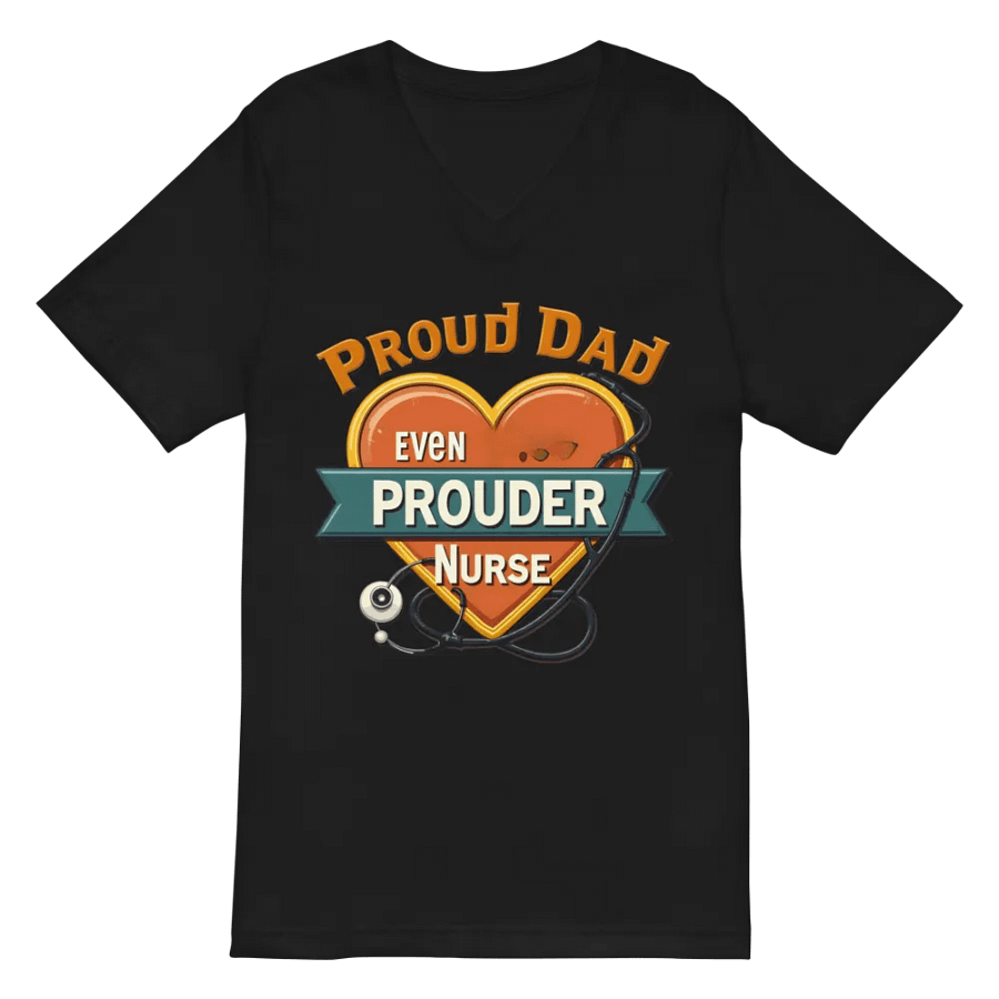 Proud Dad Nurse Heart V-Neck Tee product image (3)
