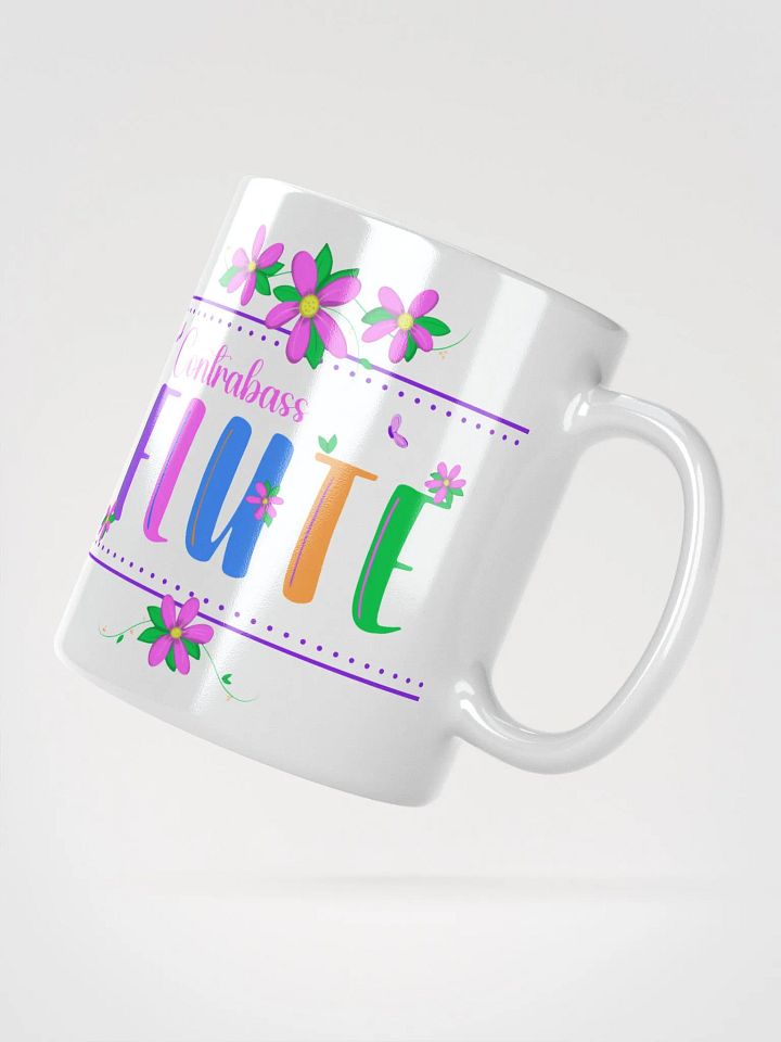Floral Flutes White Glossy Mug - Contrabass product image (2)