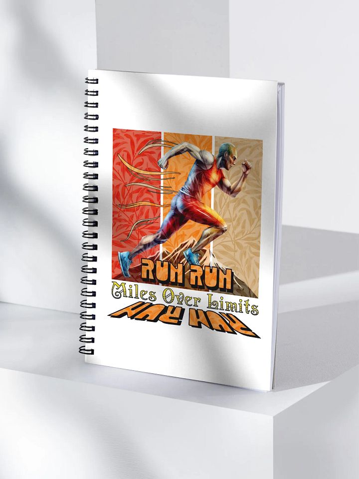 Run Run Miles Over Limits Male Running Limitless Motion Spiral Notebook product image (1)