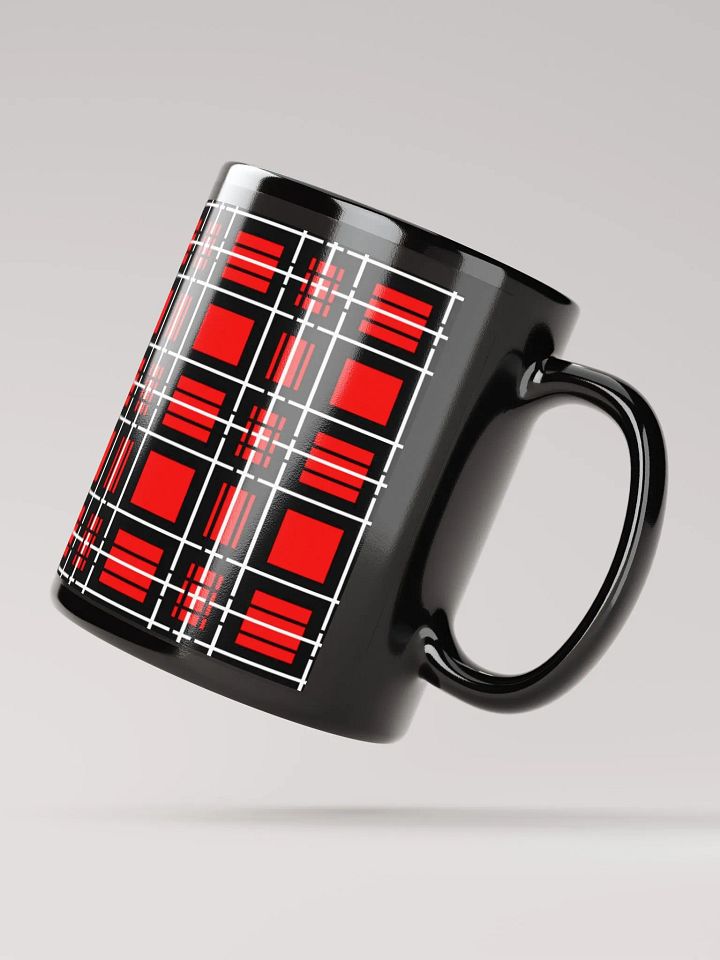 8T Sips Founders Plaid Black Glossy Mug product image (2)