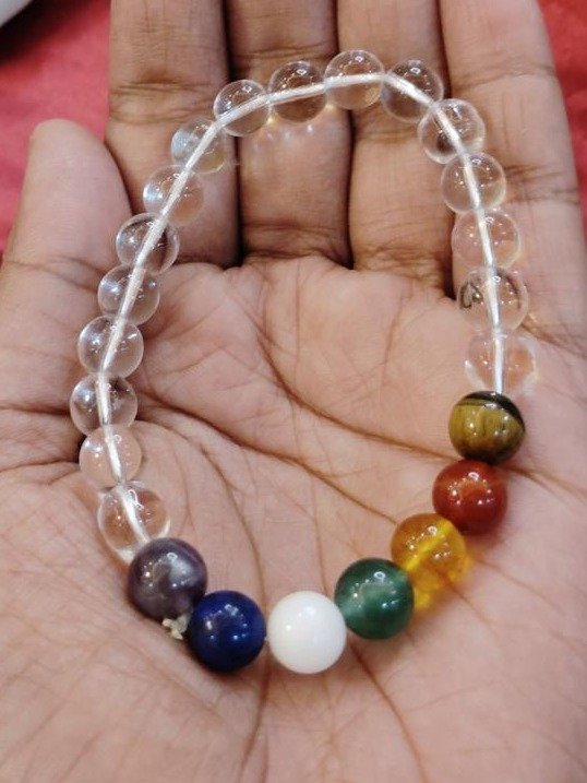 7 Chakra Clear Quartz Bracelet product image (1)