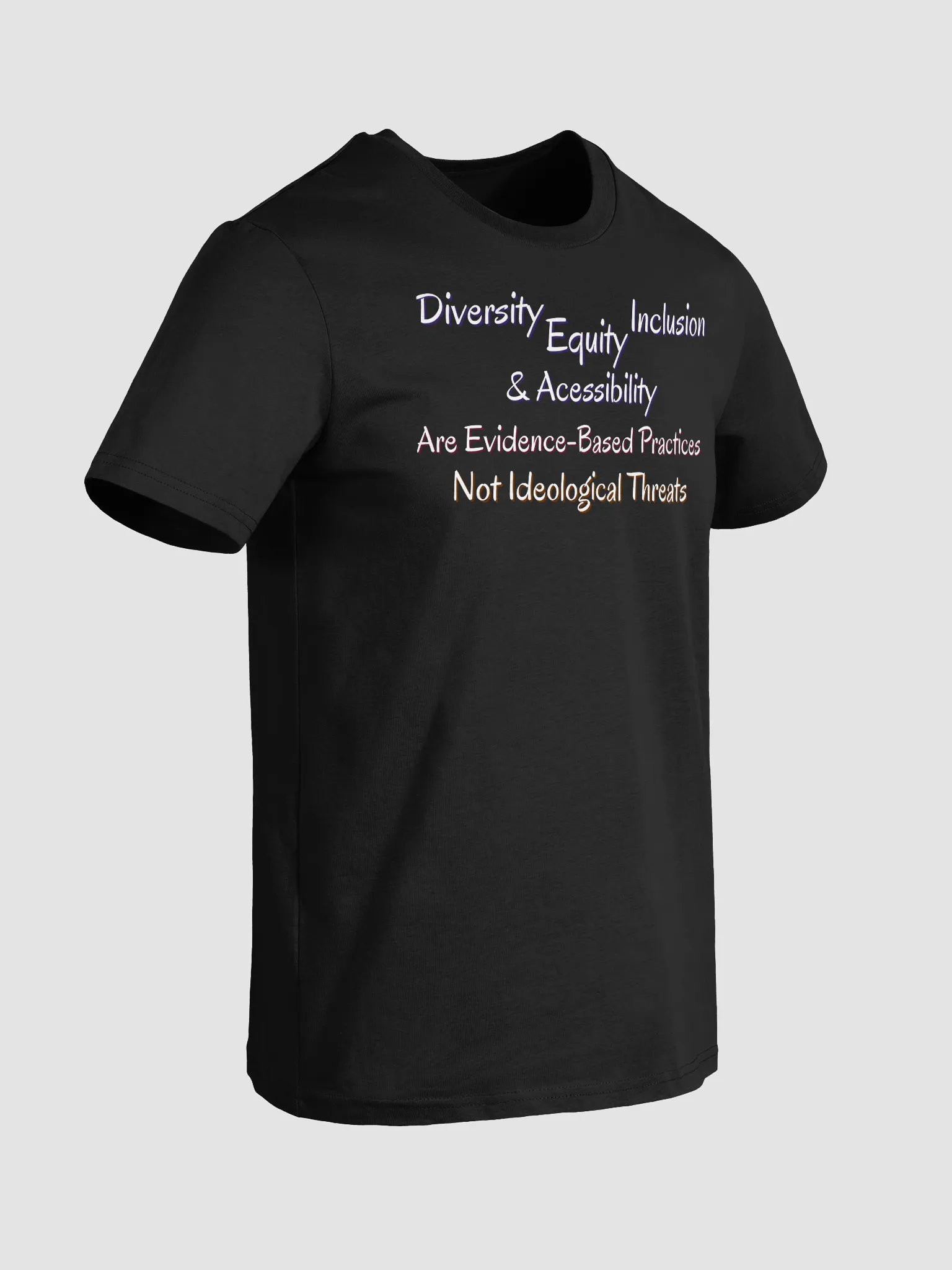 Hands Off DEIA, Evidence Based Practices (words only) , Tee product image (3)