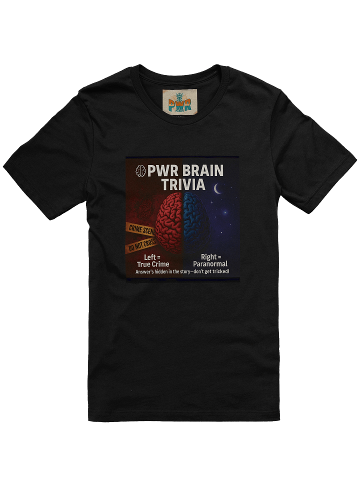 PWR Brain Trivia Black T-Shirt product image (1)