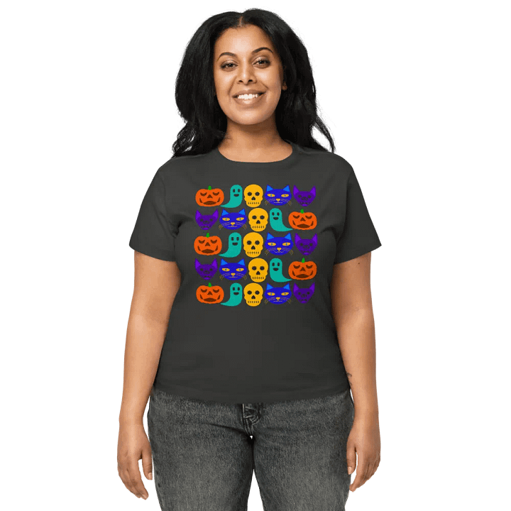 Halloween Pattern Women's High-Waisted Tee product image (32)