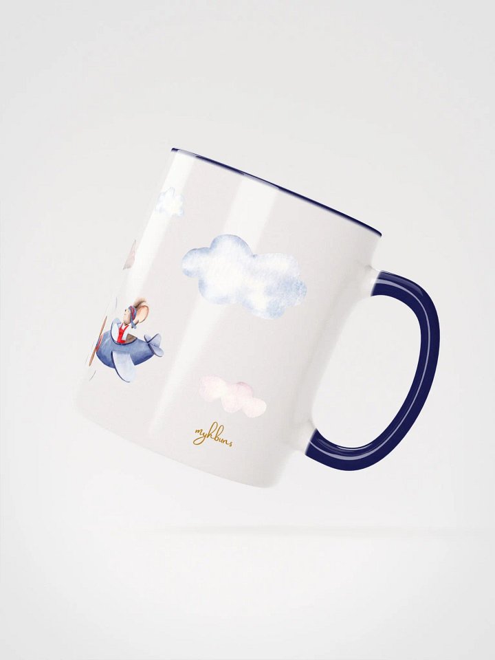 In The Air Ceramic Mug | Rabbit & Mouse Adventure in the Skies | Whimsical Drinkware product image (2)