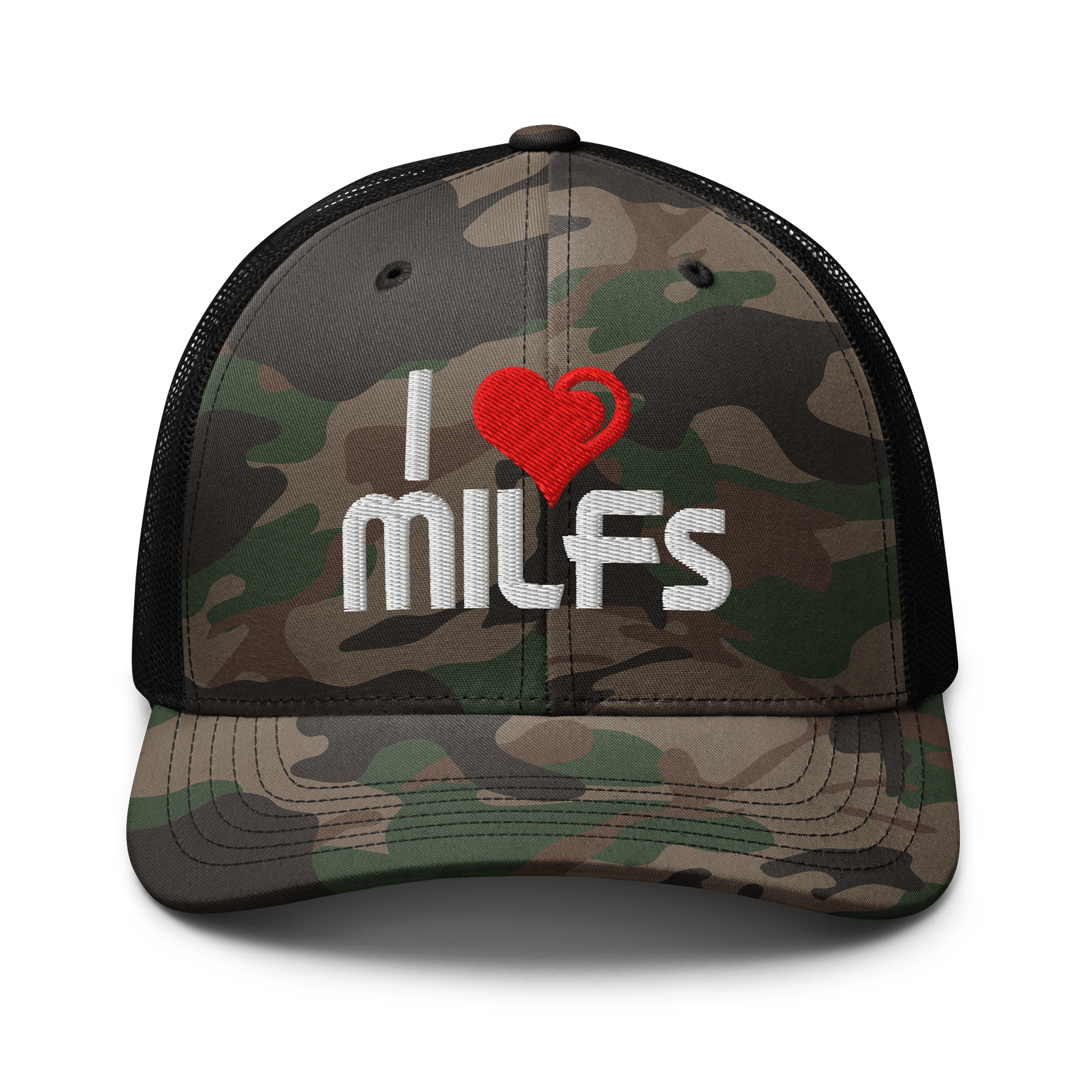 HEART MILFS Camo Trucker Hat product image (1)